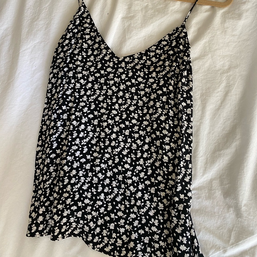 Something Navy silk tank